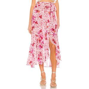 Misa Los Angeles Themis Skirt Pink Floral Sz XS